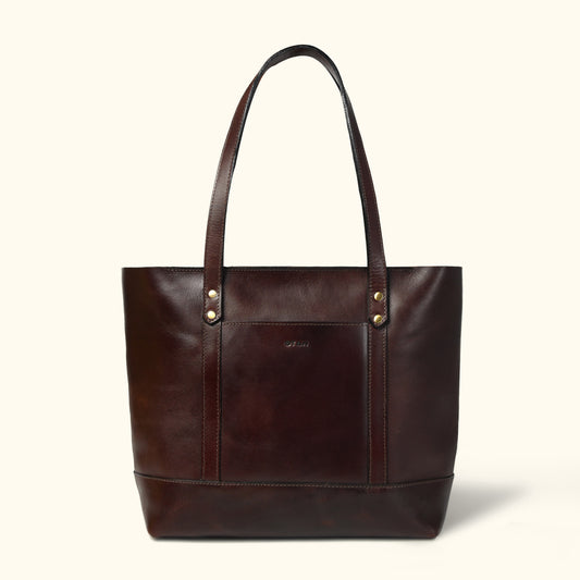 Vivian Zip Leather Tote