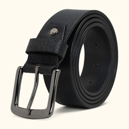 Barrett Mens Full Grain Milled Leather Belt Rolled Black