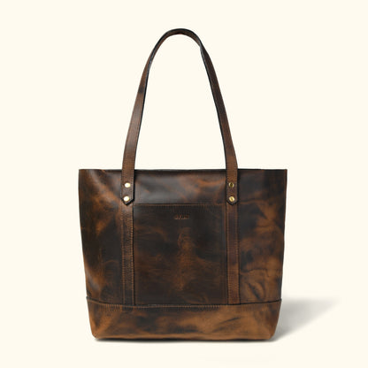Vivian Zip Leather Tote