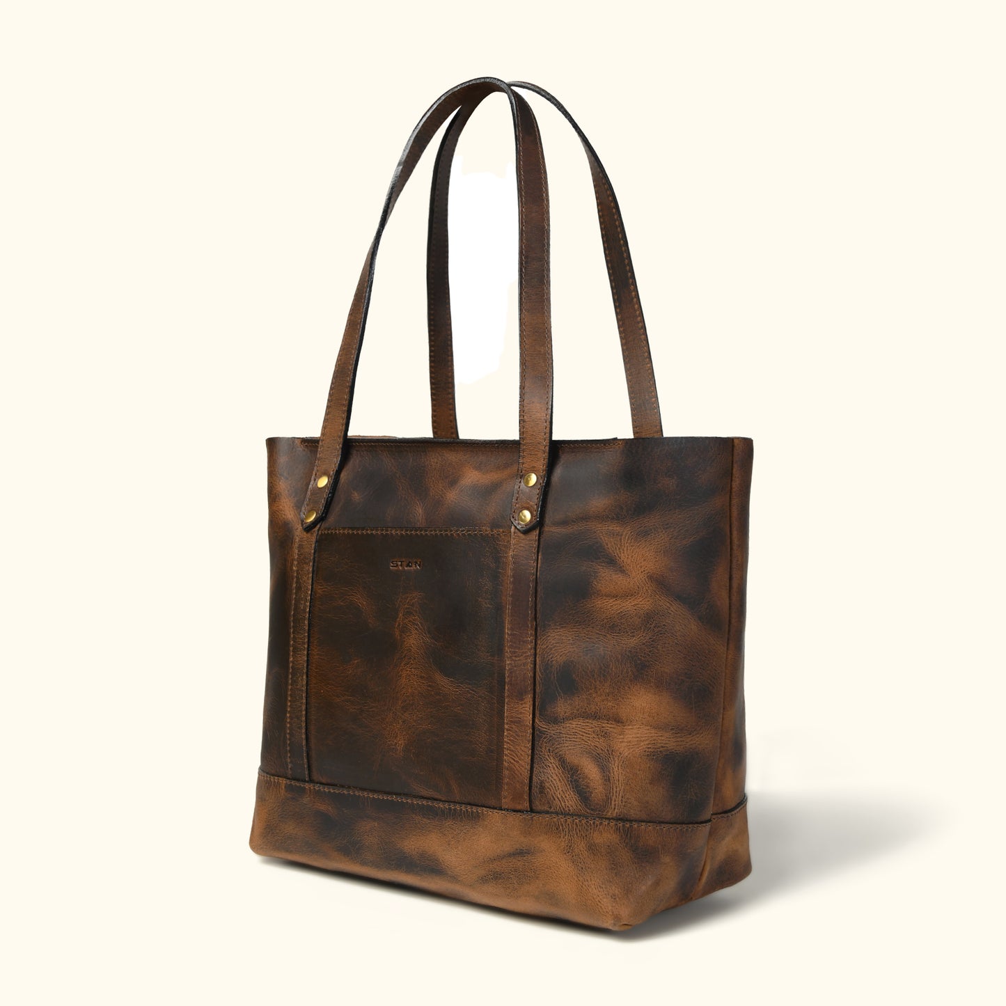 Vivian Zip Leather Tote
