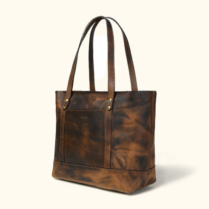 Vivian Zip Leather Tote