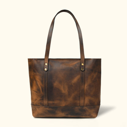 Vivian Zip Leather Tote