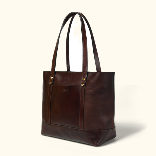 Vivian Zip Leather Tote