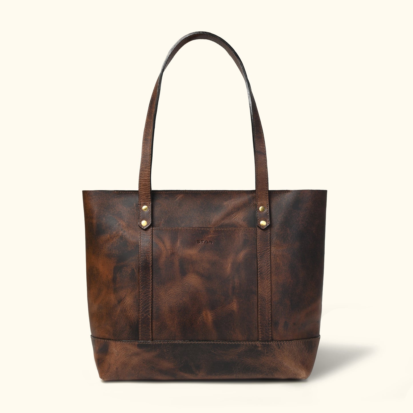 Vivian Zip Leather Tote