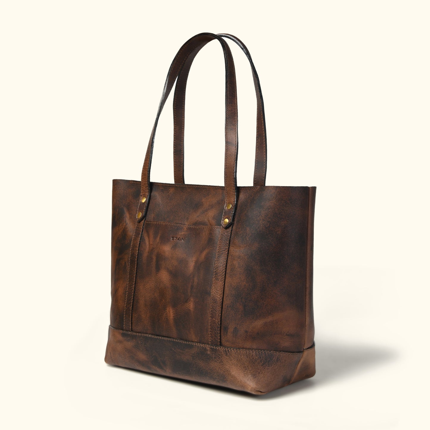 Vivian Zip Leather Tote