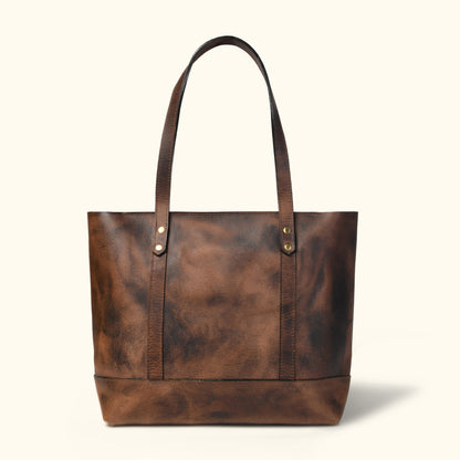 Vivian Zip Leather Tote