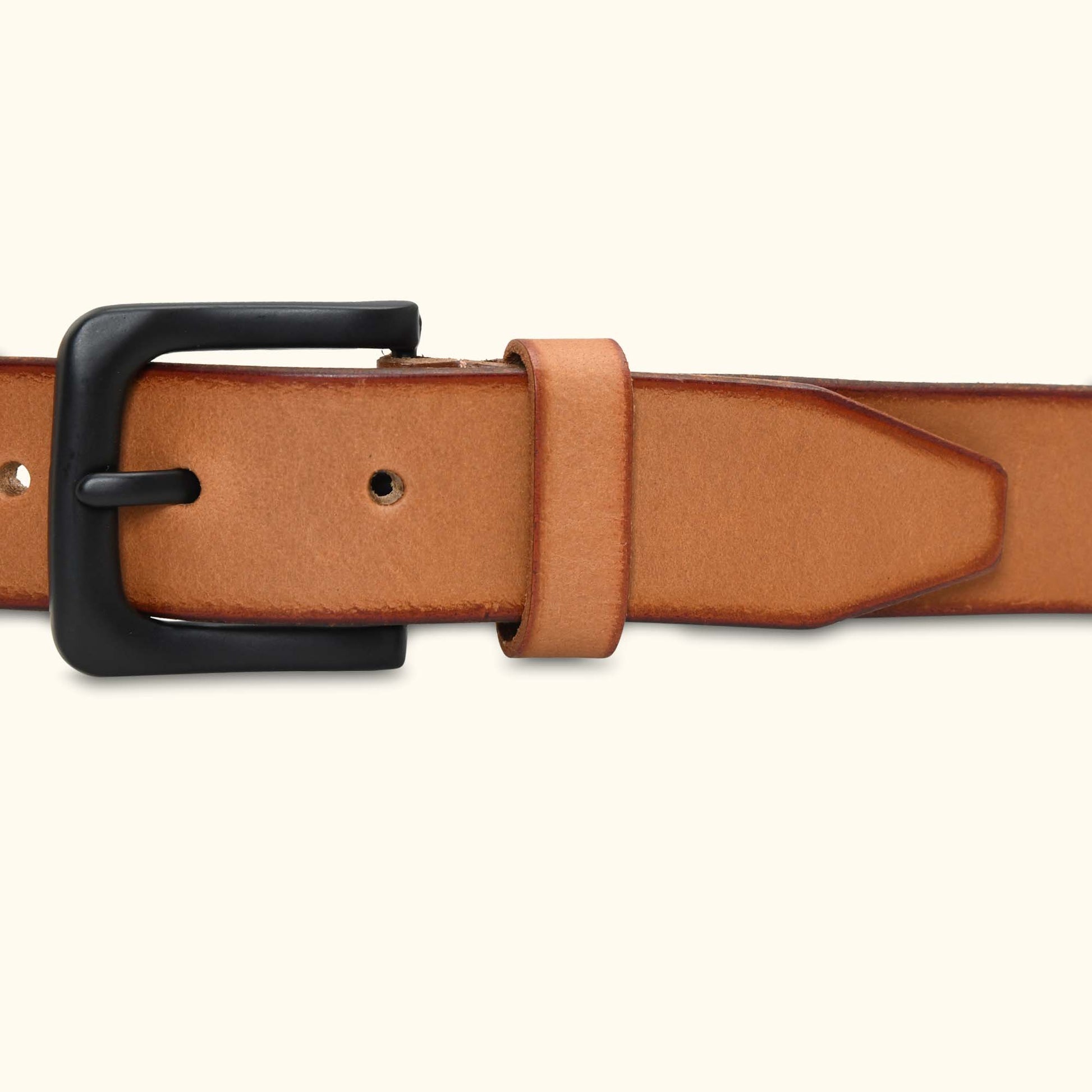 Arion Mens Full Grain Natural Smooth Leather Belt Buckle Camel Tan