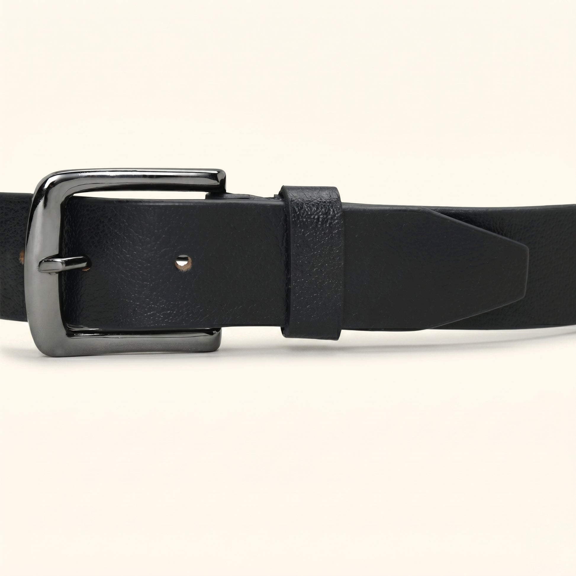 Barrett Men's Full Grain Milled Leather Belt Buckle Black