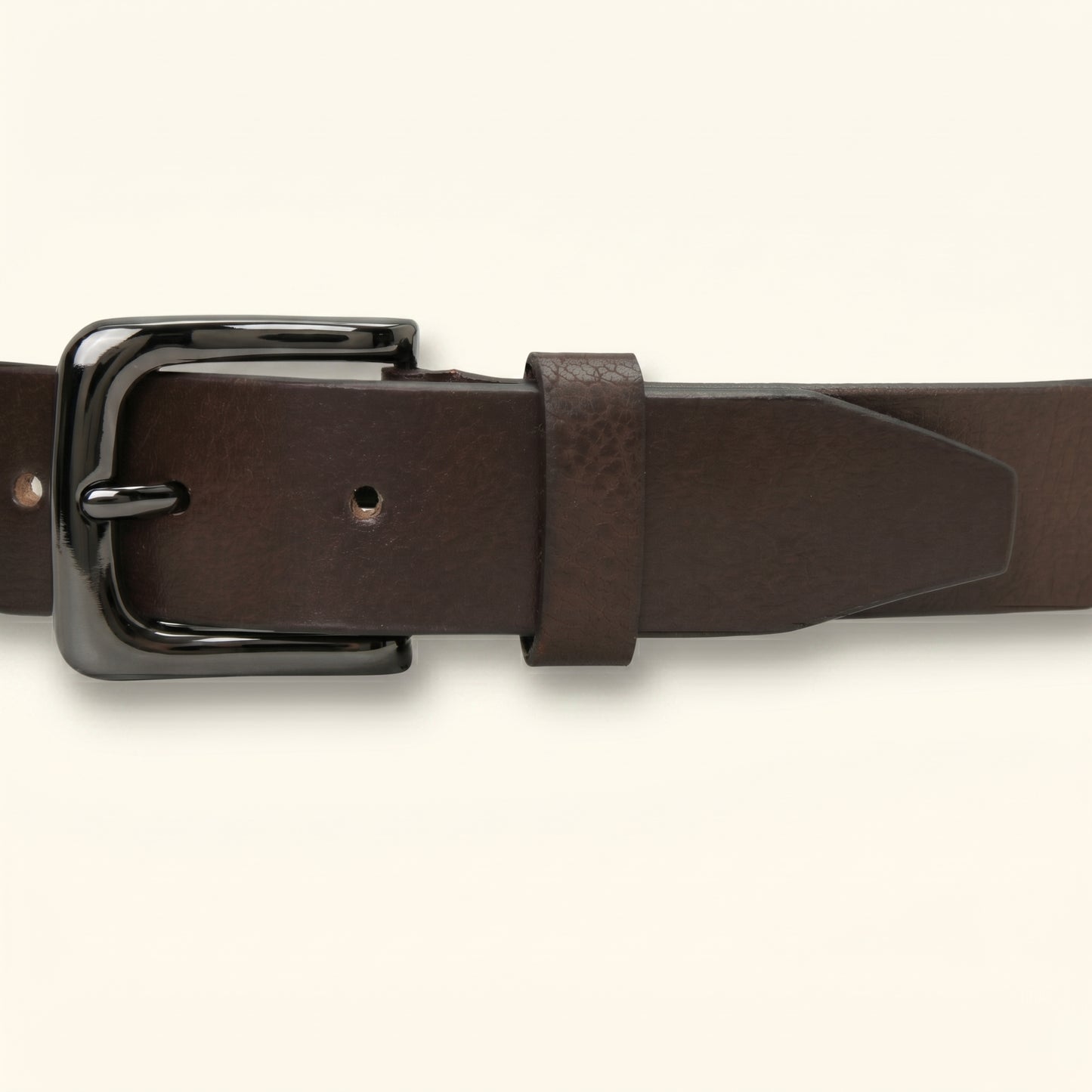Barrett Men's Full Grain Milled Leather Belt Buckle Chocolate Brown