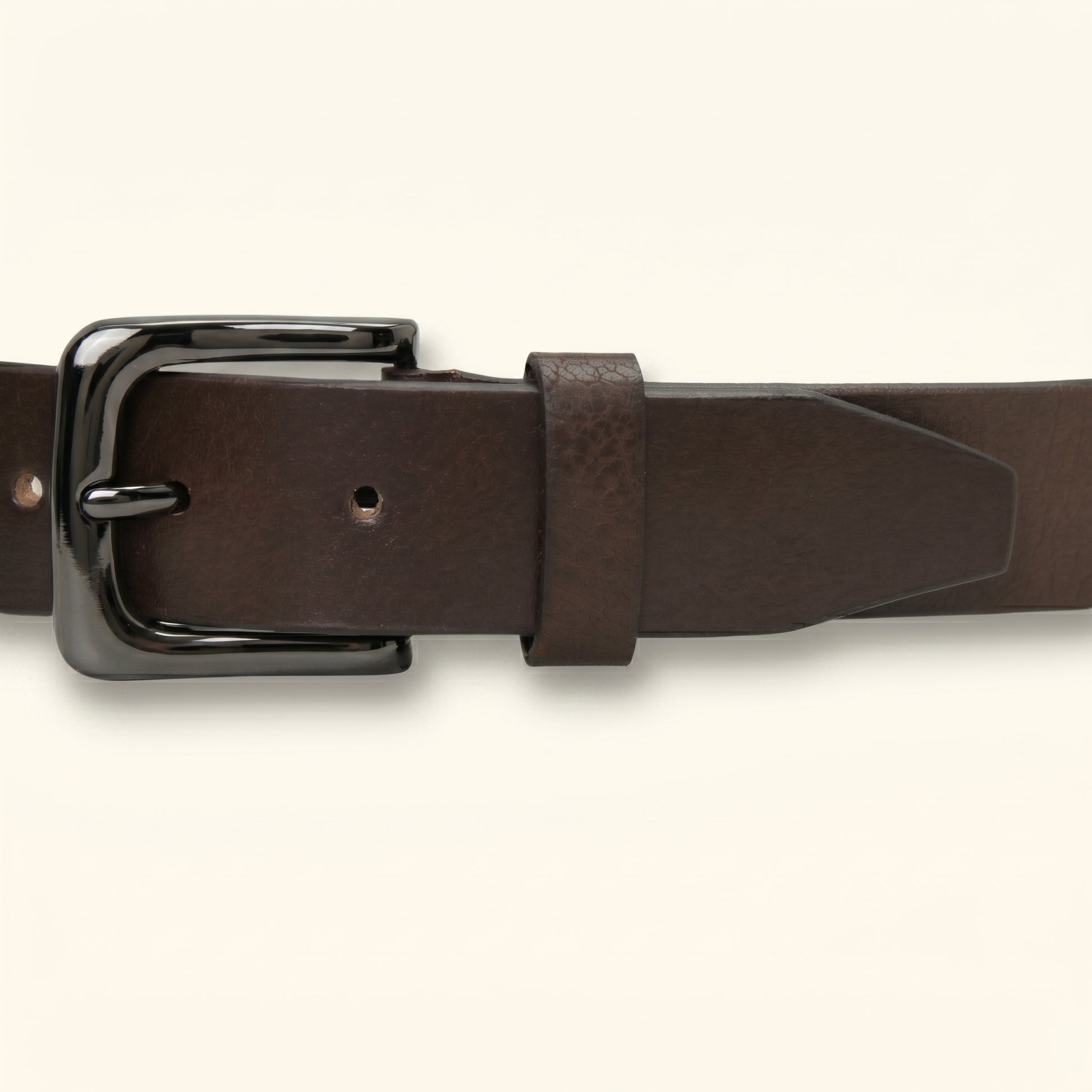 Barrett Men's Full Grain Milled Leather Belt Buckle Chocolate Brown