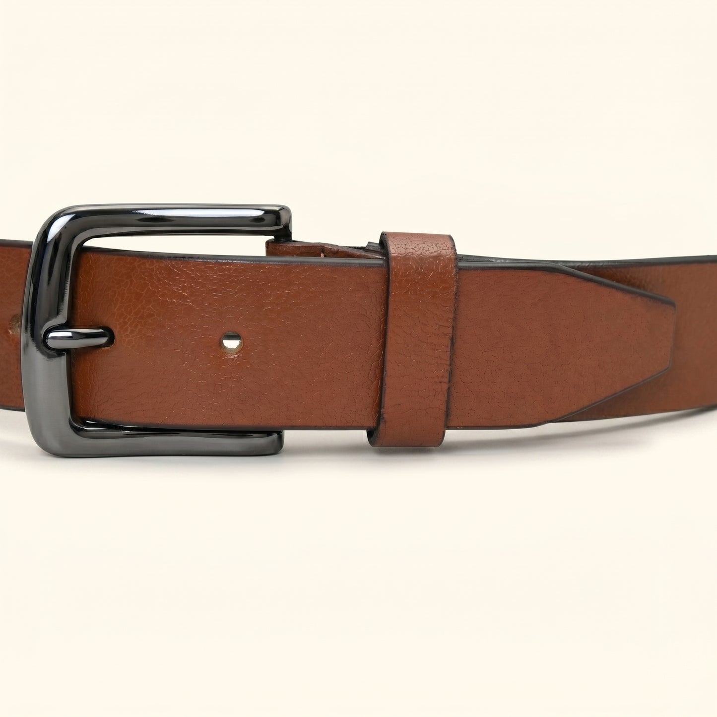 Barrett Men's Full Grain Milled Leather Belt Buckle Tan
