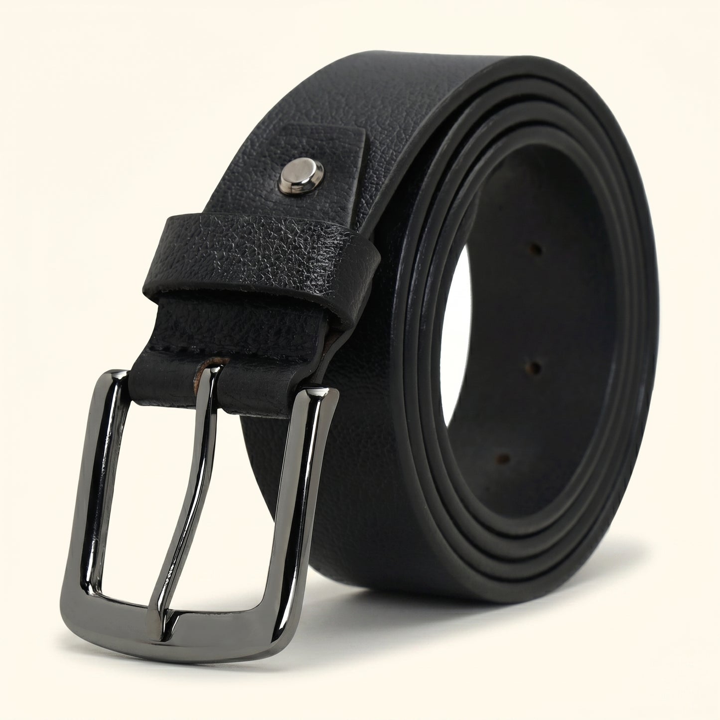 Barrett Men's Full Grain Milled Leather Belt Roll Black