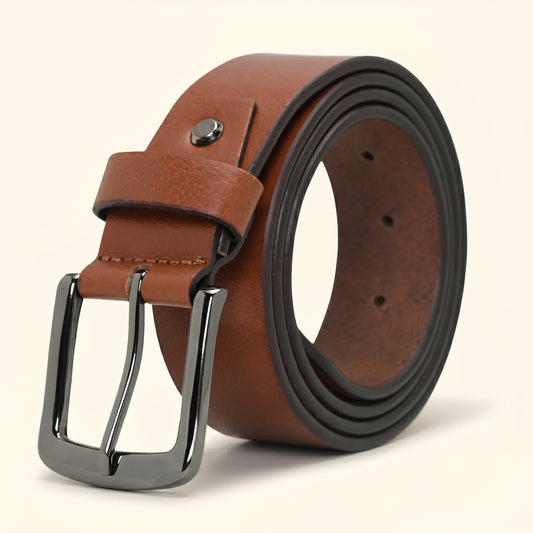 Barrett Men's Full Grain Milled Leather Belt Roll Tan