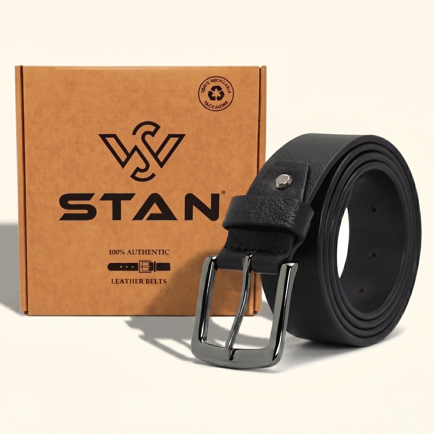 Barrett Men's Full Grain Milled Leather Belt With Box Black