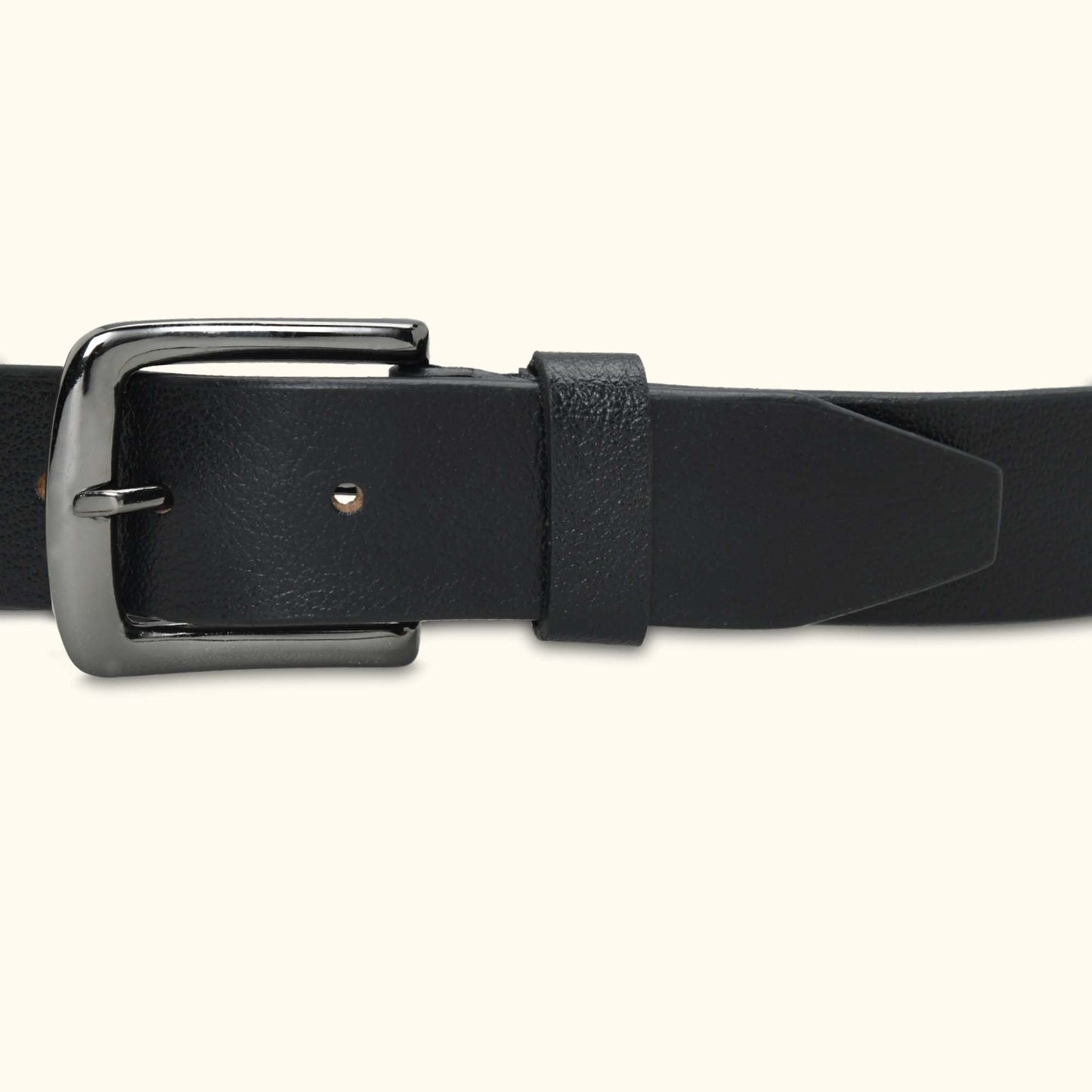 Barrett Mens Full Grain Milled Leather Belt Buckle Black