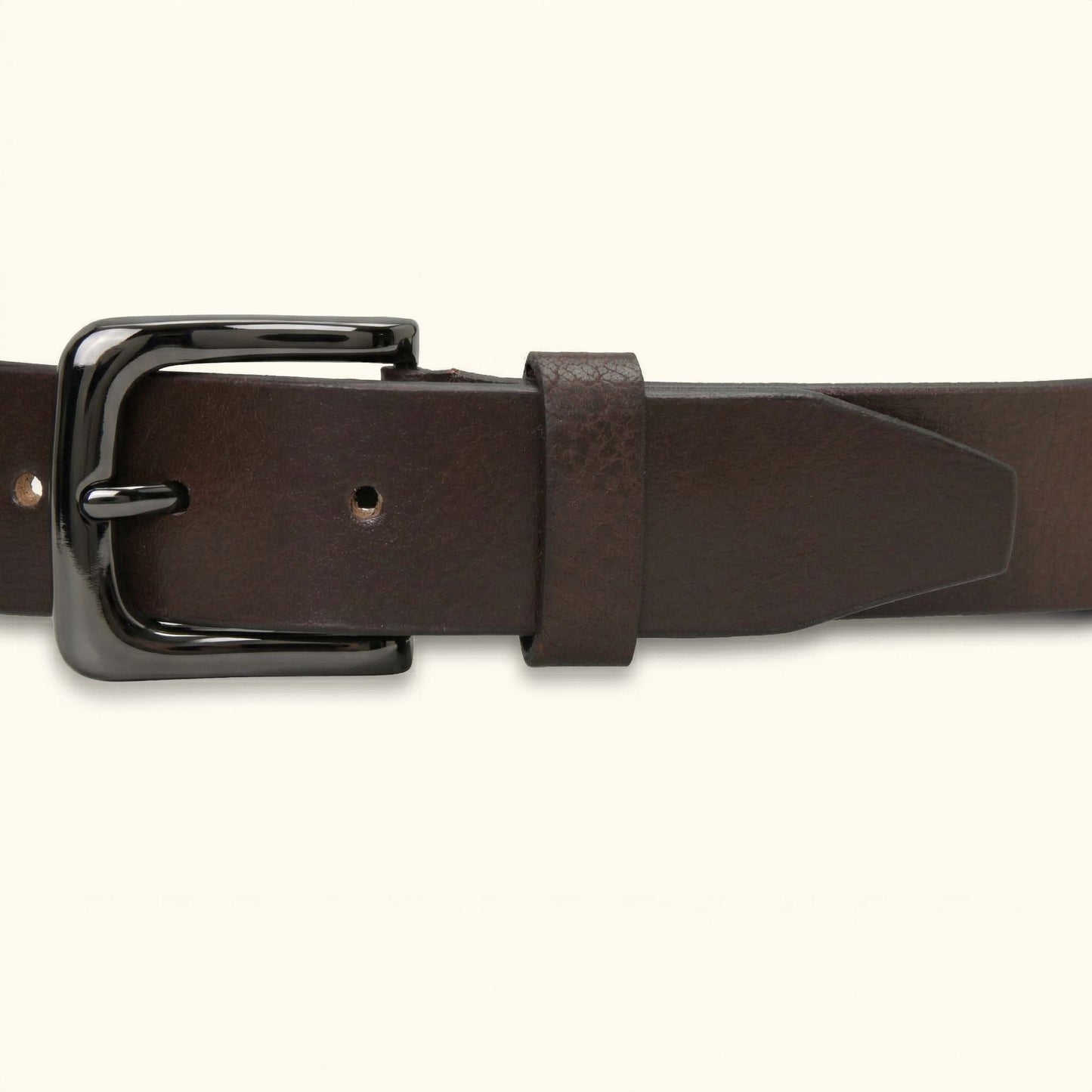 Barrett Mens Full Grain Milled Leather Belt Buckle Chocolate Brown