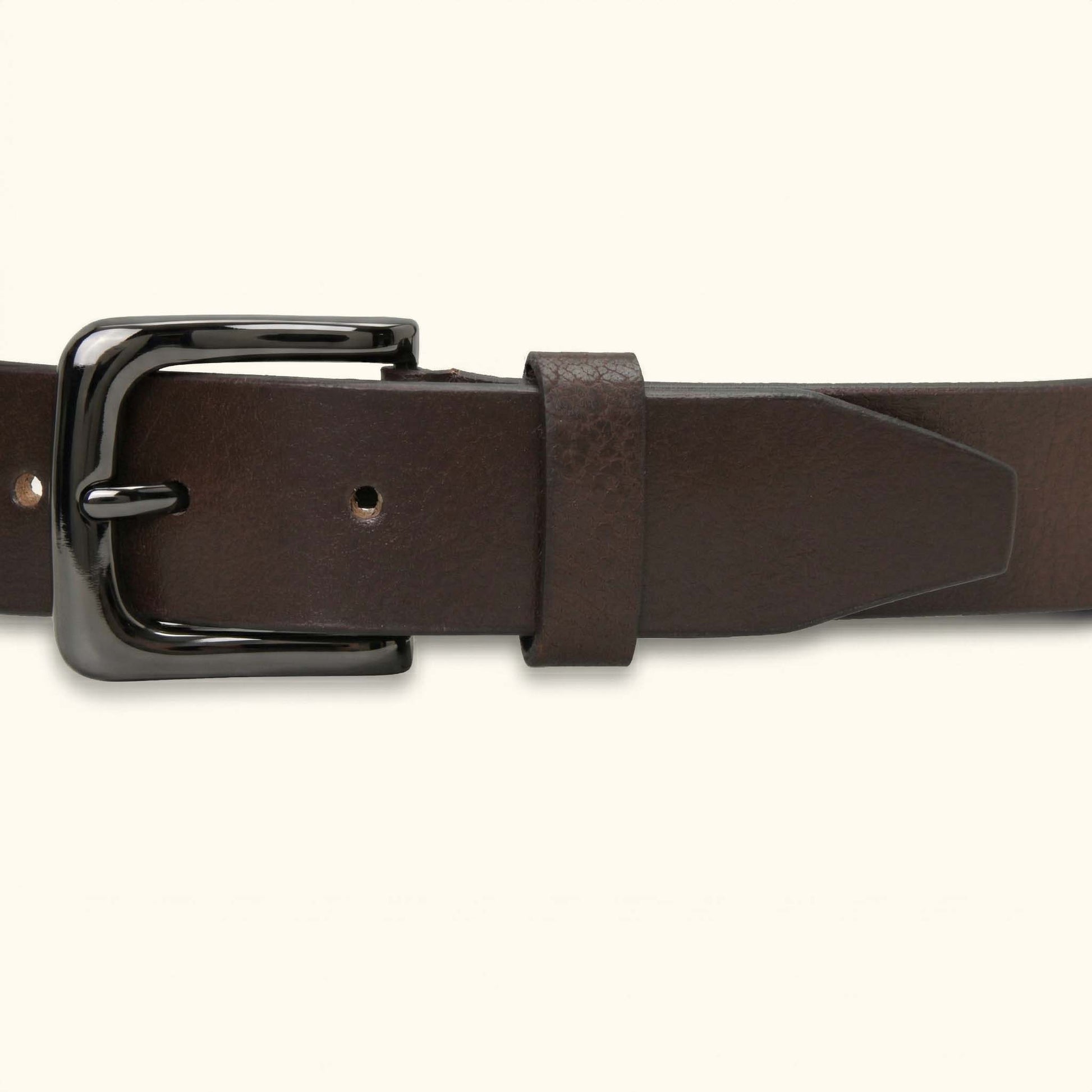 Barrett Mens Full Grain Milled Leather Belt Buckle Chocolate Brown