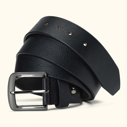 Barrett Mens Full Grain Milled Leather Belt Hero Black