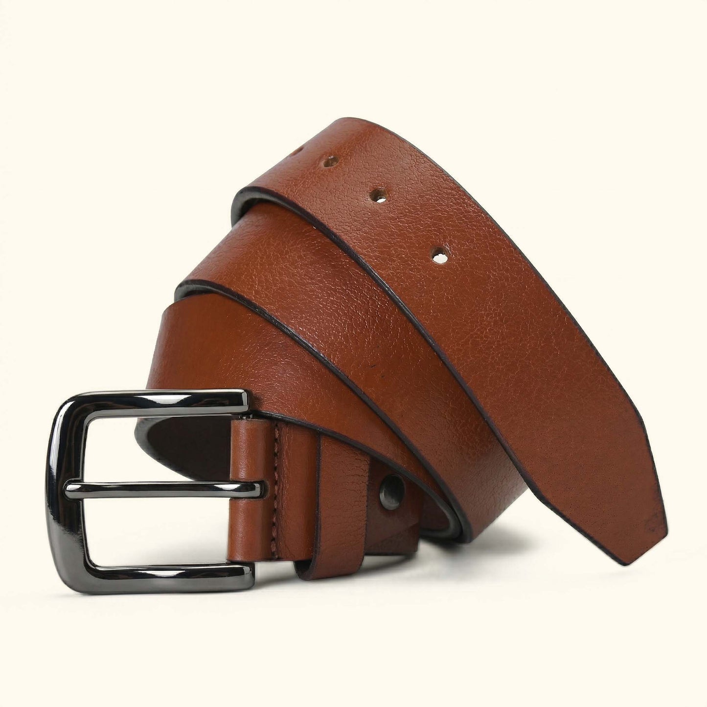 Barrett Mens Full Grain Milled Leather Belt Hero Tan