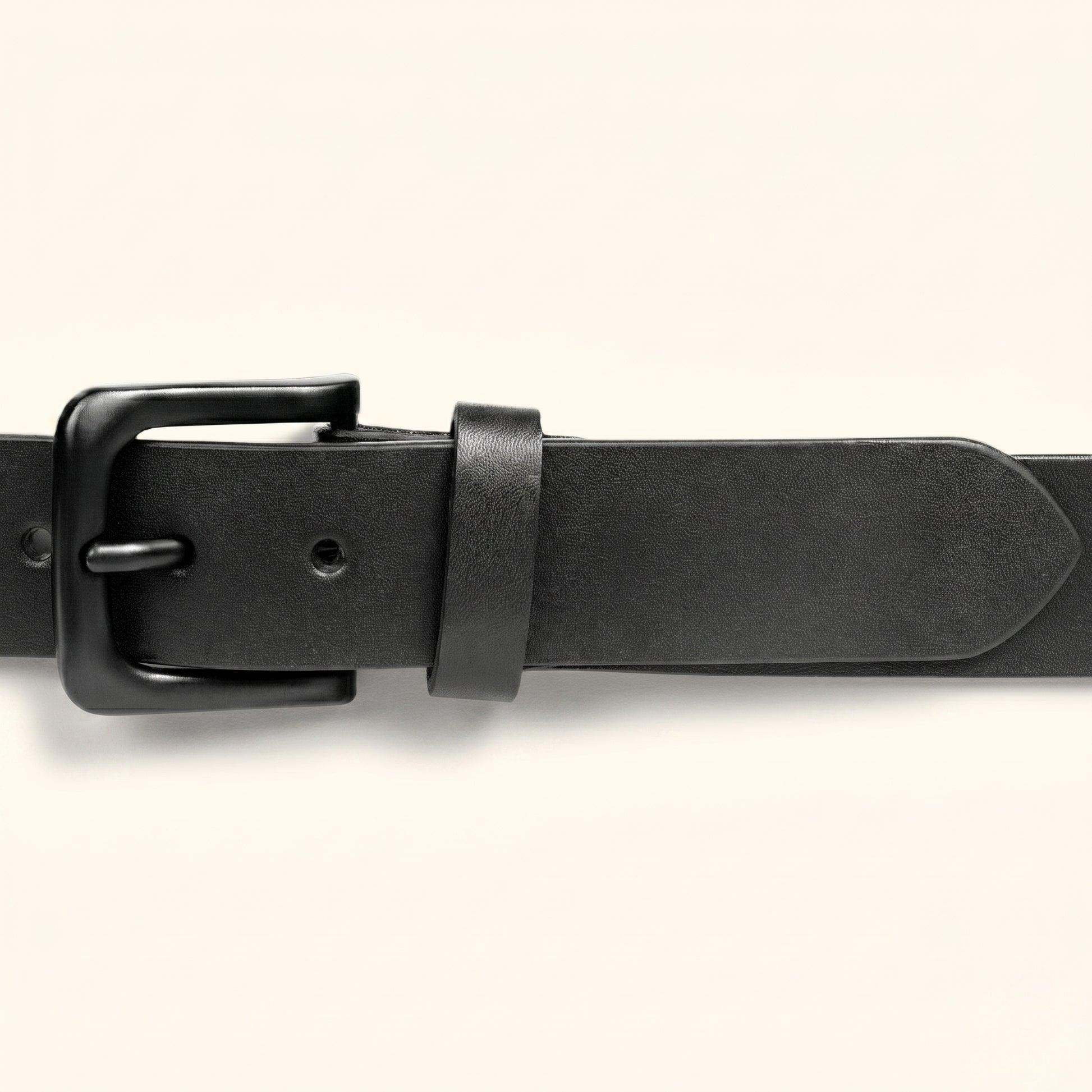 Corbin Men's Full Grain  Leather Belt Buckle Black