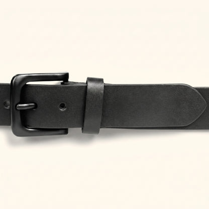 Corbin Men's Full Grain  Leather Belt Buckle Black
