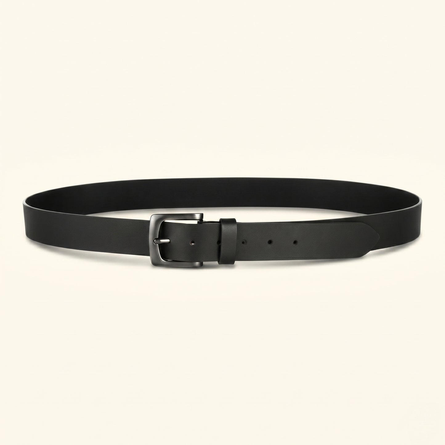 Corbin Men's Full Grain  Leather Belt full Circle Black
