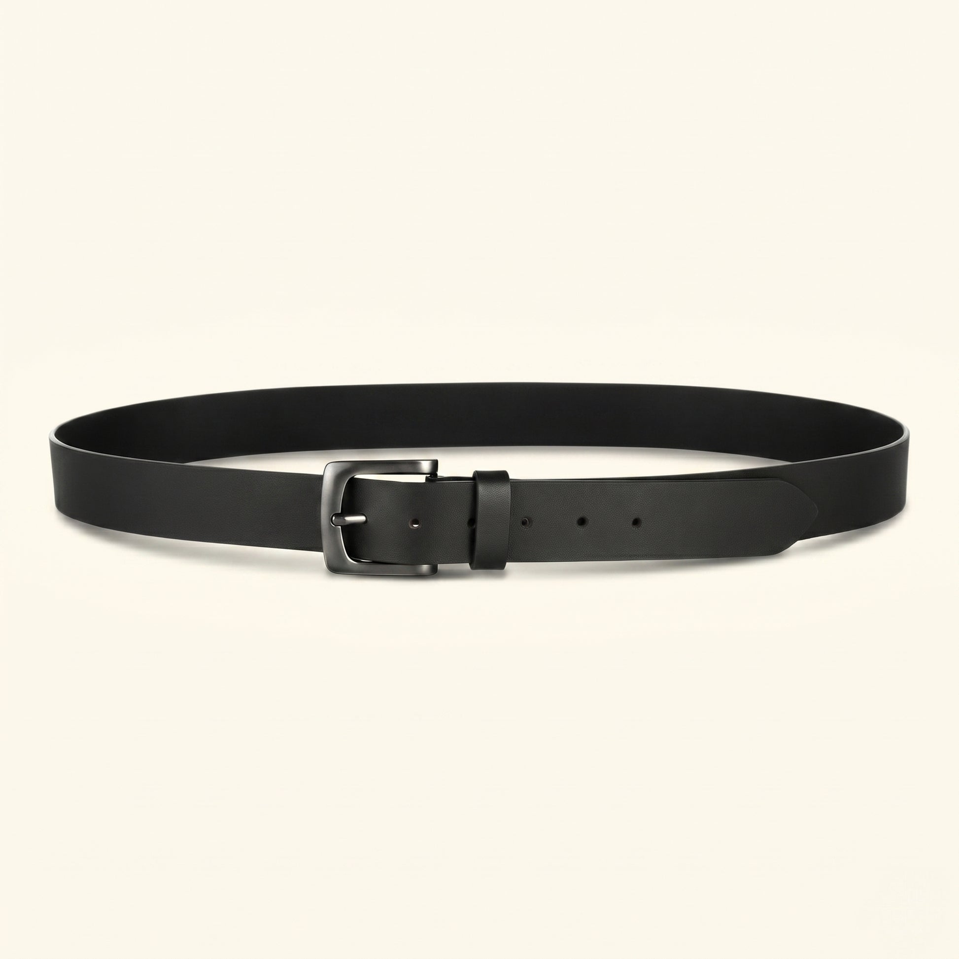Corbin Men's Full Grain  Leather Belt full Circle Black