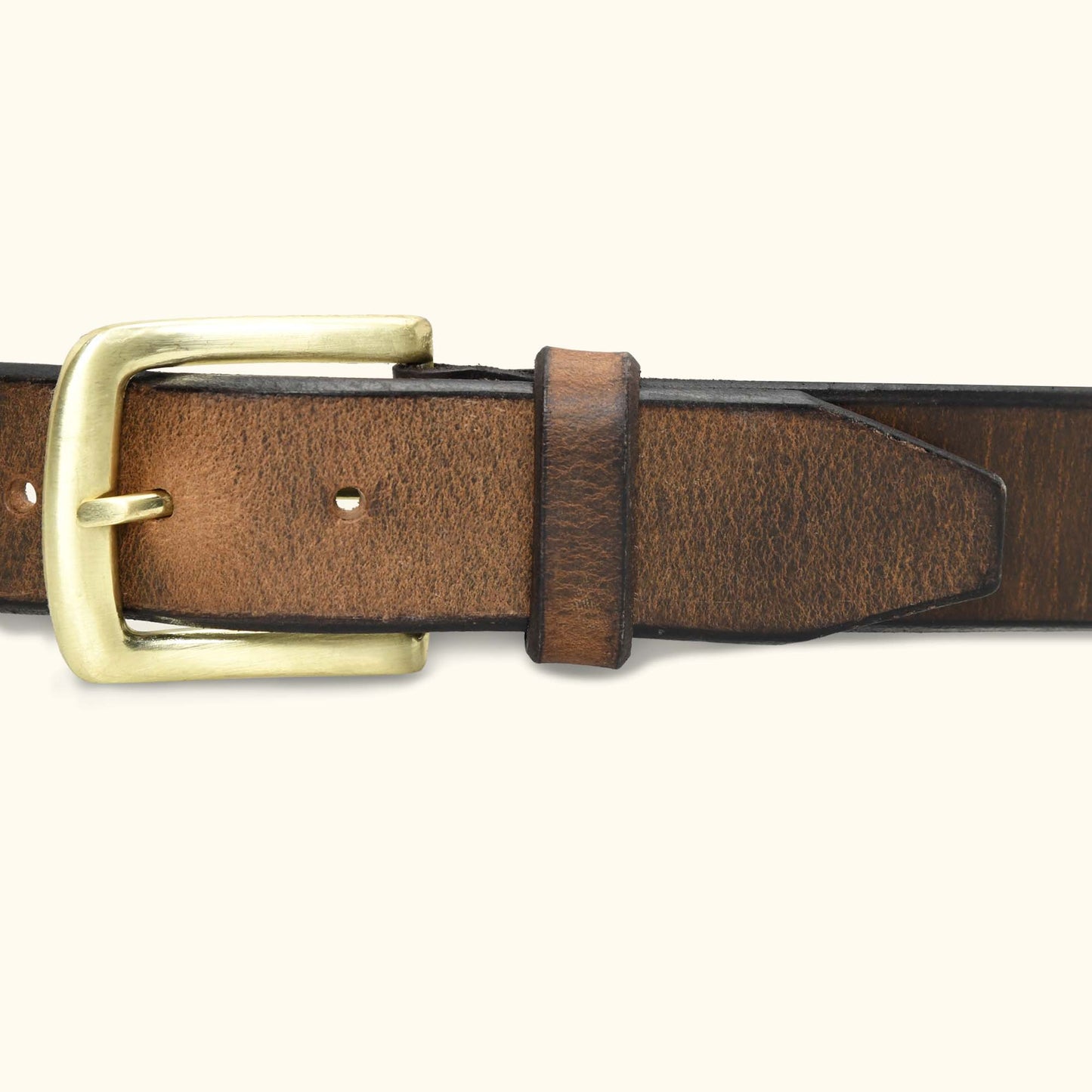 Dune Hard Wax Rugged Distressed Leather Belt Buckle Saddle Brown